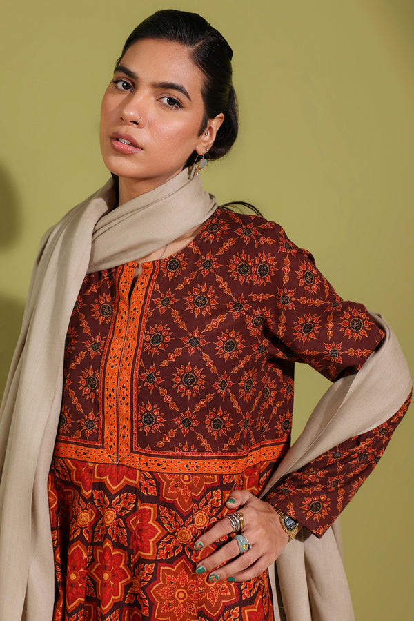 Thai Block Flared Dress