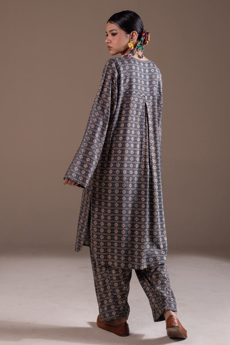 Printed Naqashi Set