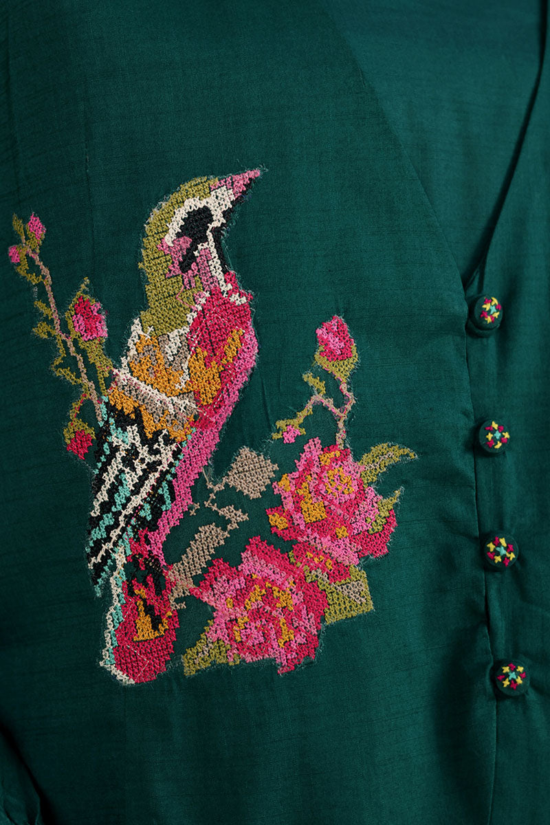Song Bird Embroidered Koti Set