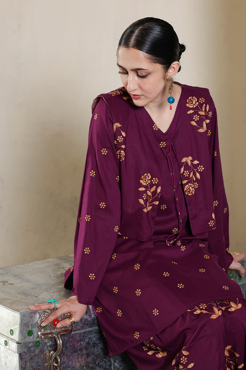 Phool Printed 3-Piece Koti Set