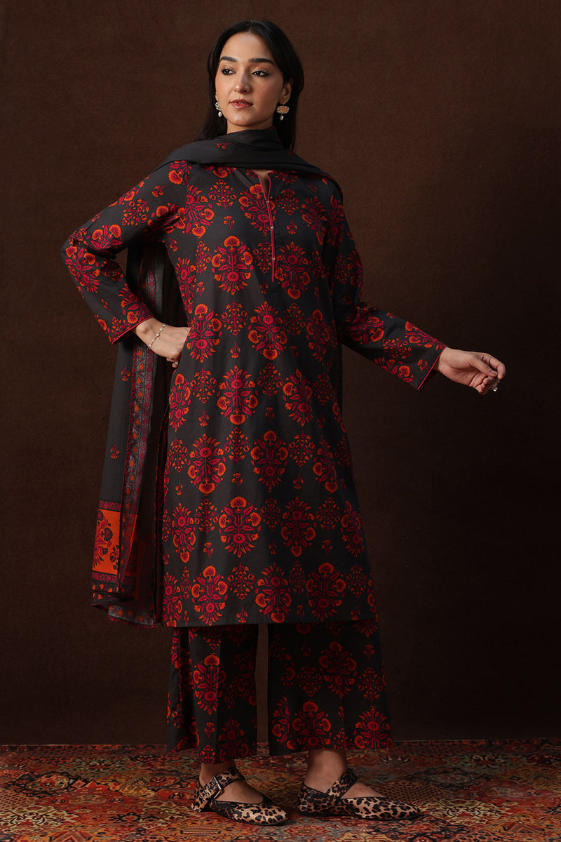 Rosette Printed 3-Piece Suit
