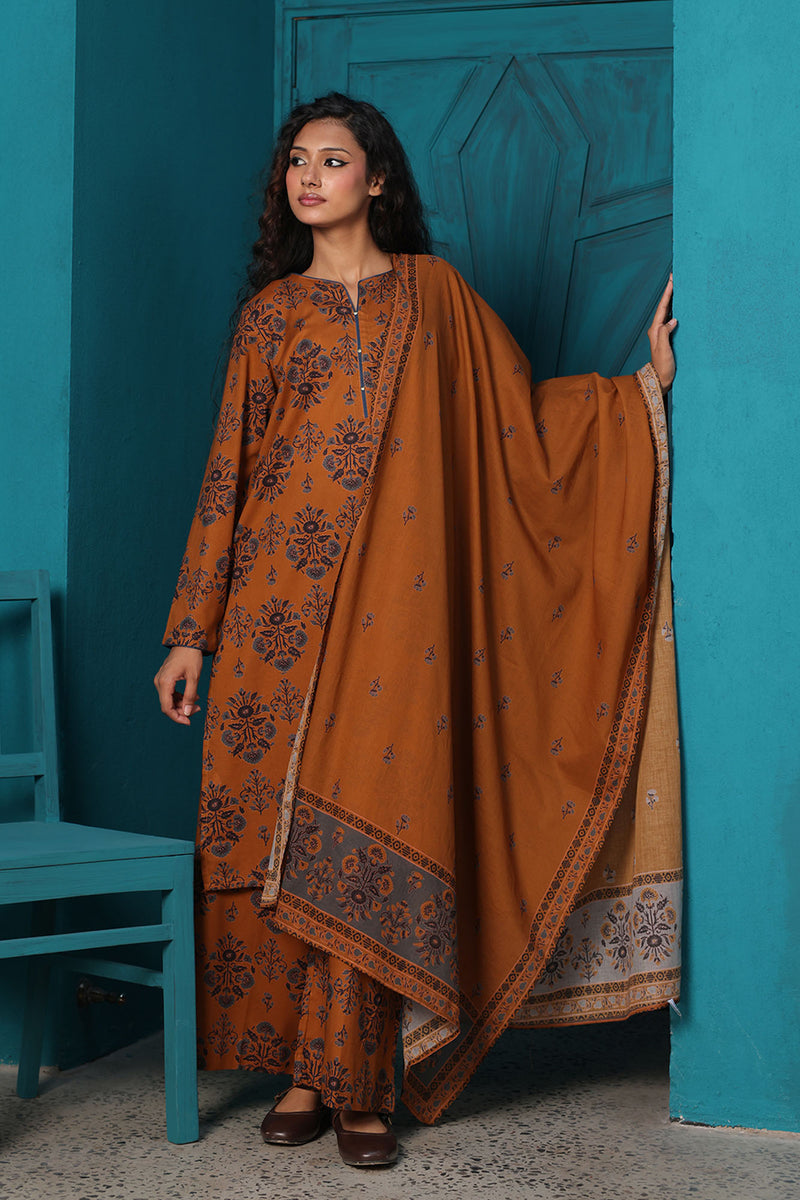 Rosette Printed 3-Piece Suit