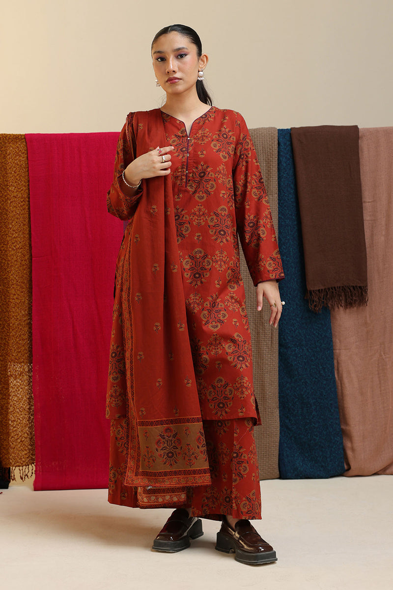 Rosette Printed 3-Piece Suit