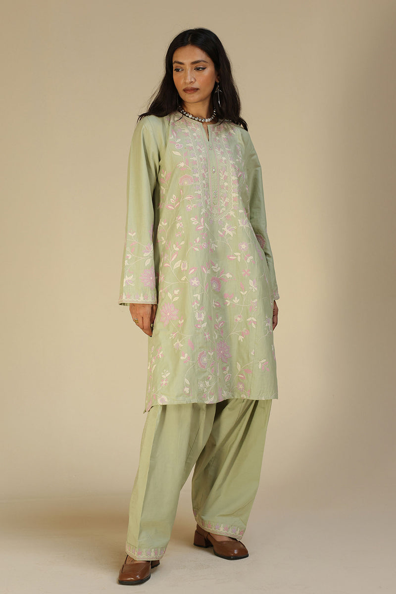 Embroidered Floral Couture Set