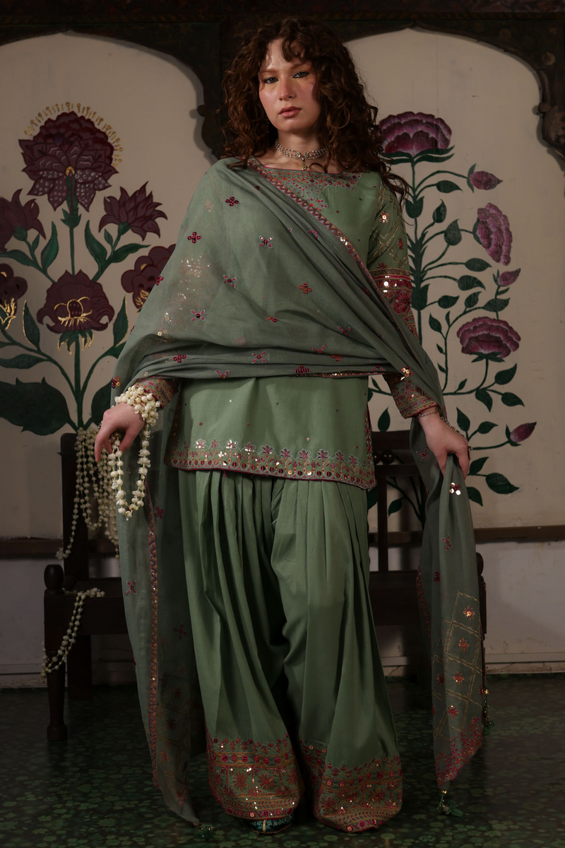 Embroidered Sequin Ensemble