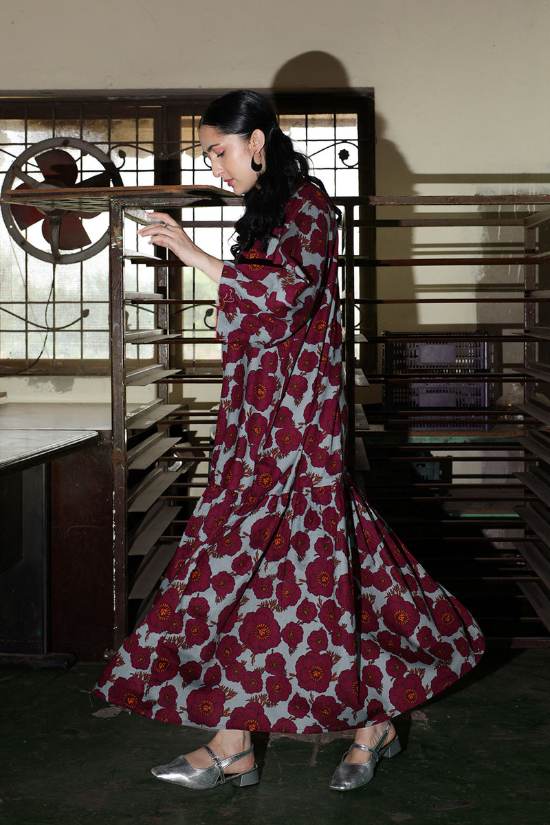 Floralscape Tiered Dress