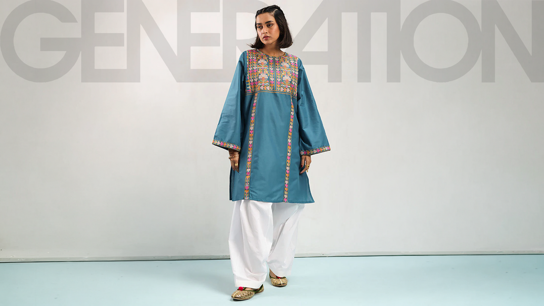 A Little Nostalgia Draped in Our Farshi Shalwar Kameez for Women
