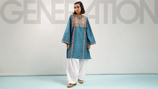 A Little Nostalgia Draped in Our Farshi Shalwar Kameez for Women