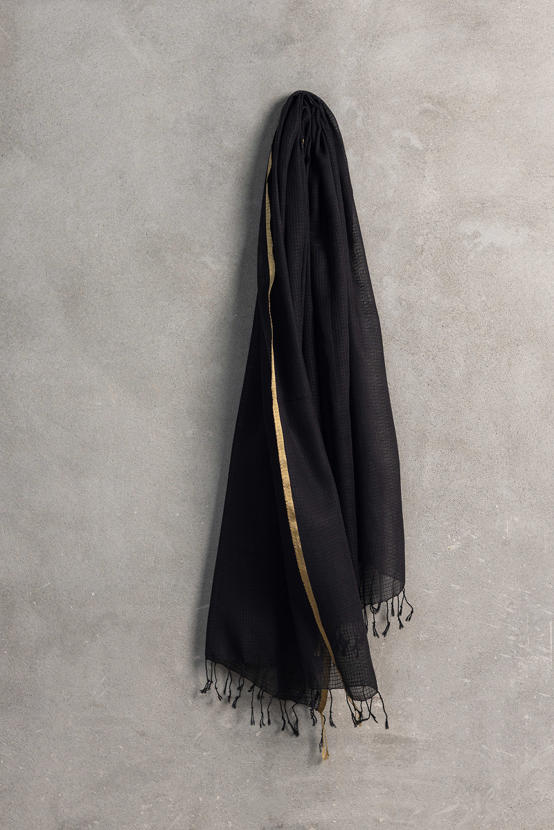 Golden Veil Resham Check Dupatta