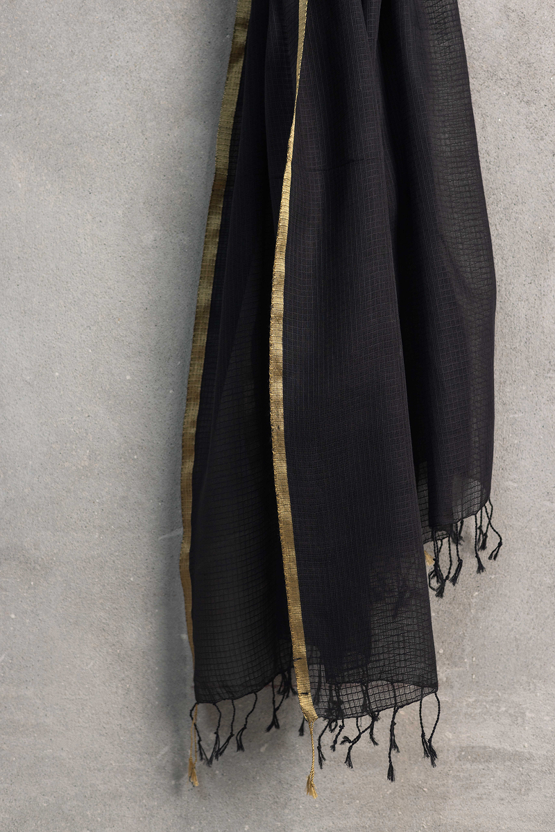 Golden Veil Resham Check Dupatta