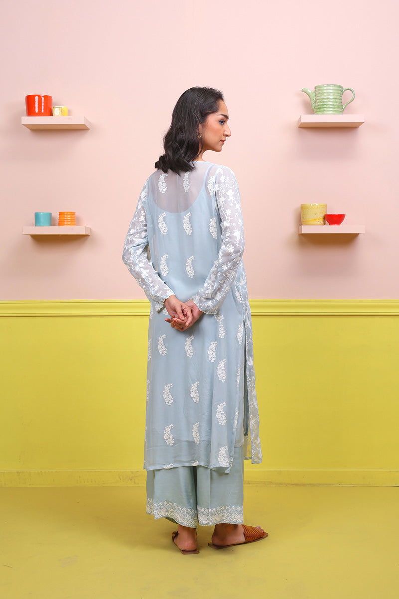 Naaz Asmani Embroidered Set