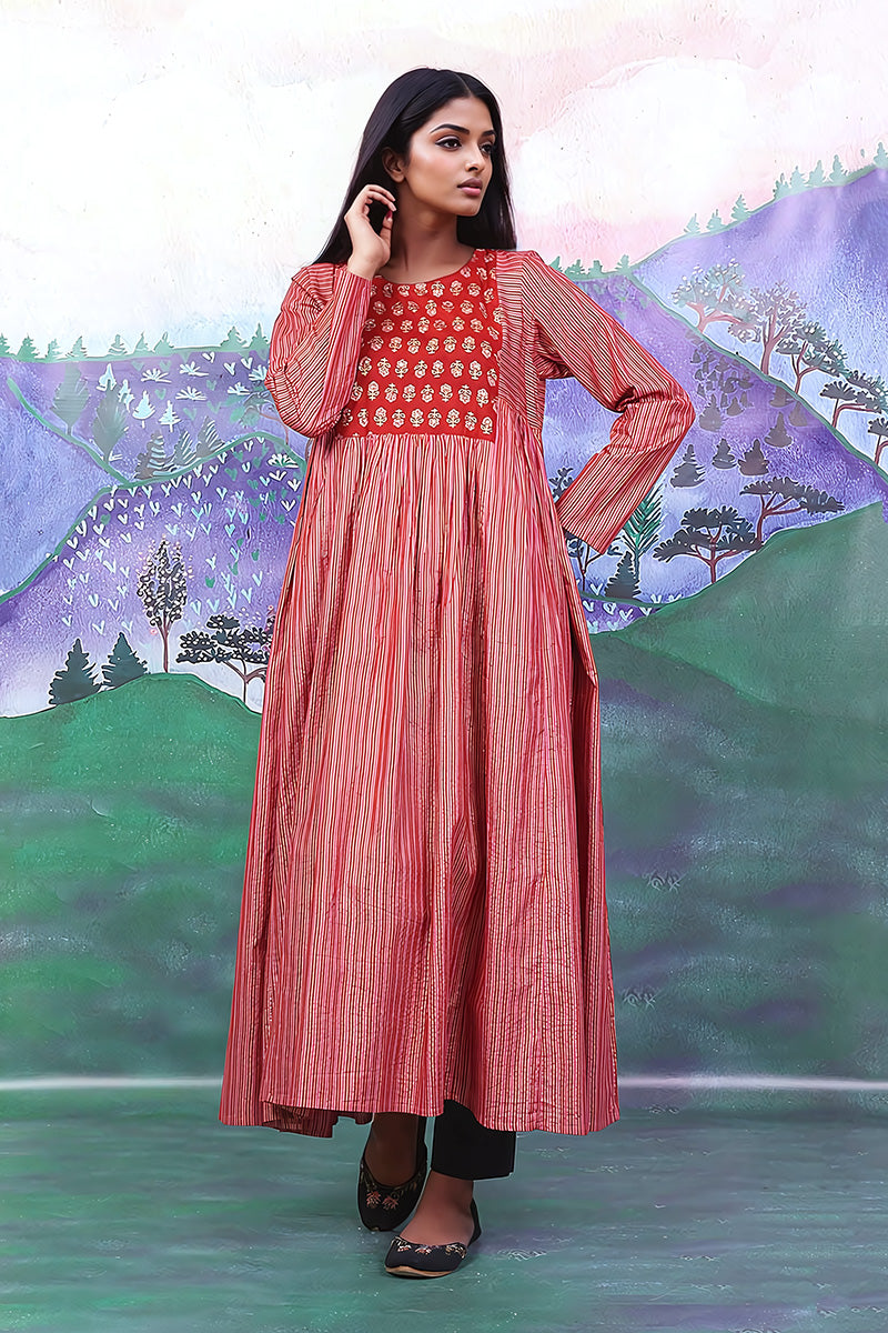 Sunehri Mukaish Dress