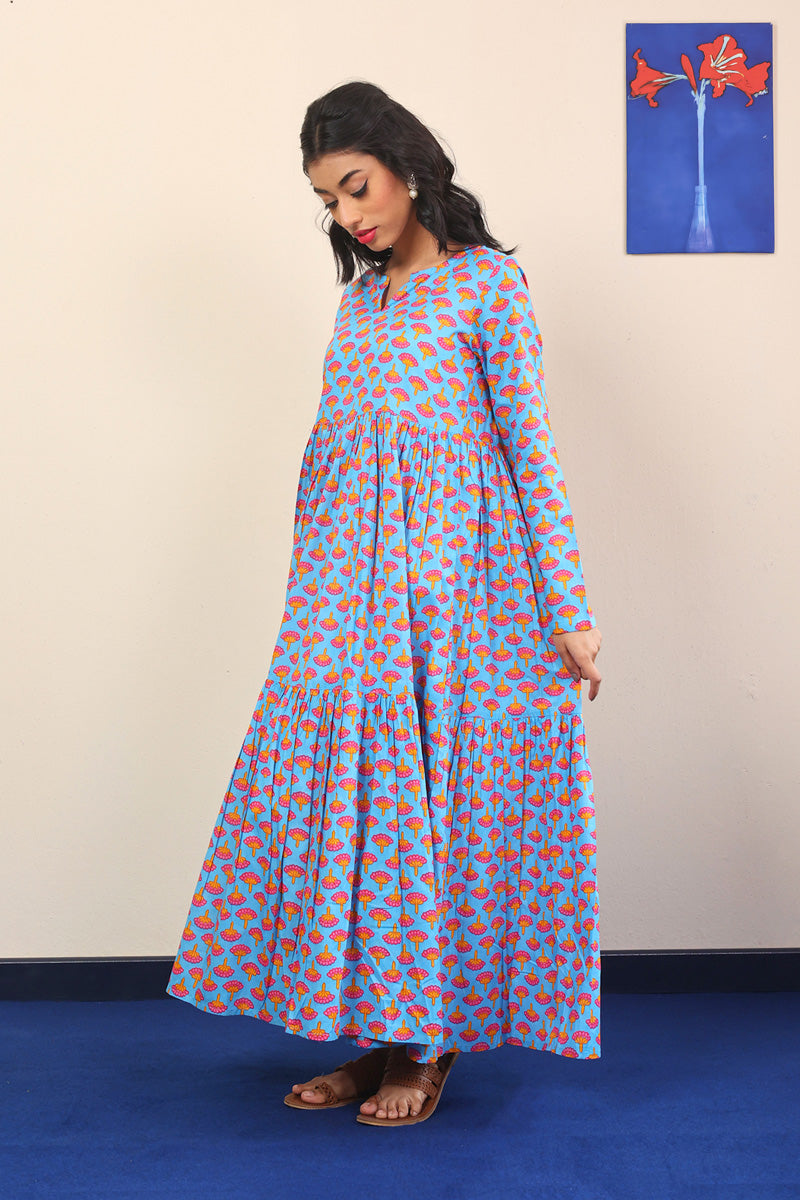 Kapaas Printed Tiered Dress