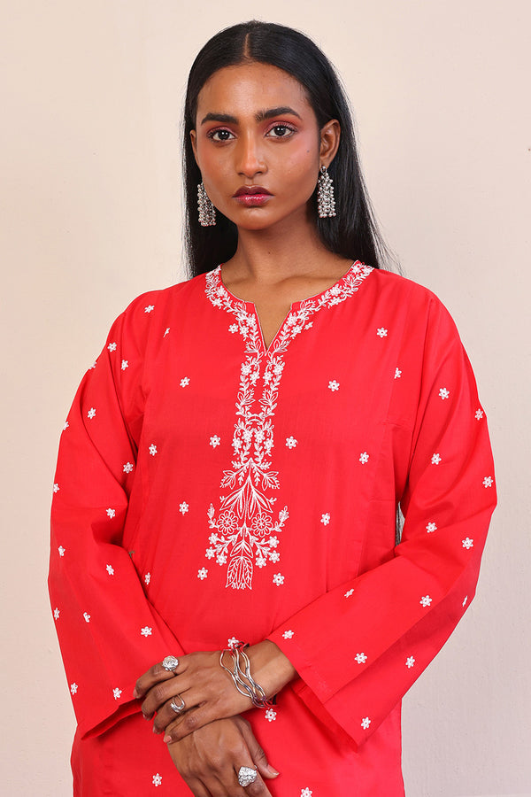 Gul Meena Floral embroidered Kurta
