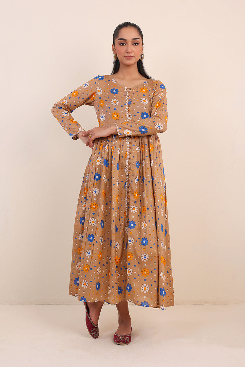 Jamdani Flared Dress