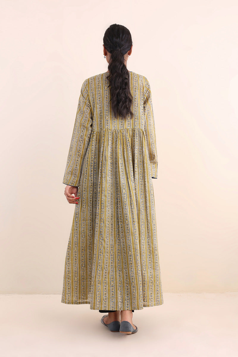 Ajrak Block Flared Ajrak dress