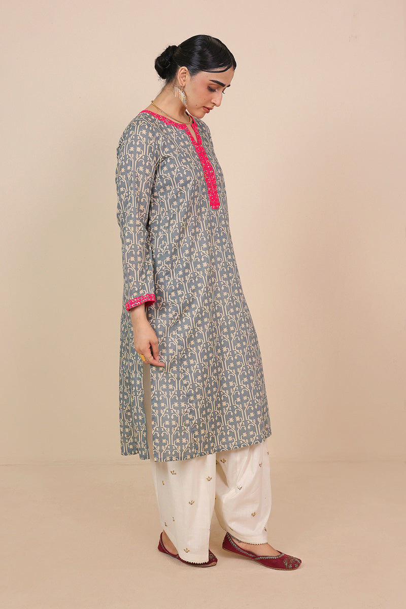 Dhakai A-line Kurta