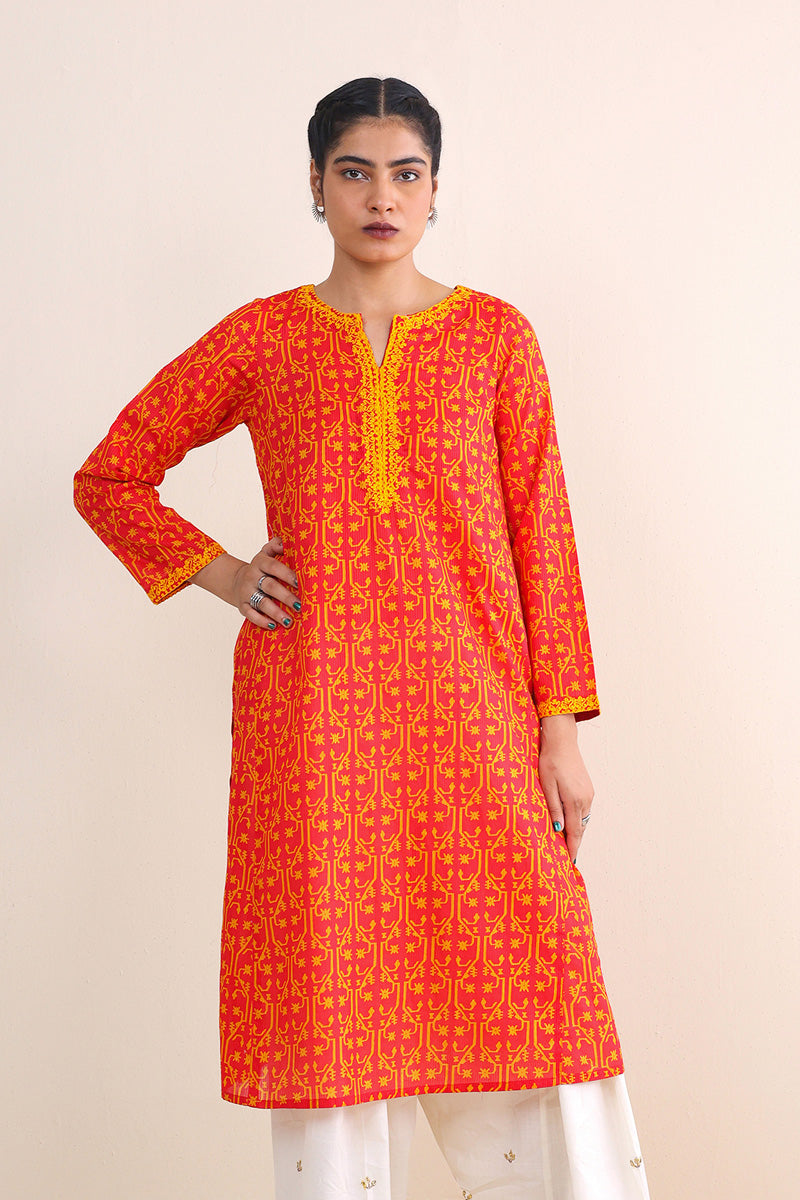 Dhakai A-line Kurta