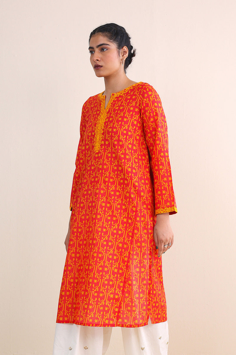 Dhakai A-line Kurta