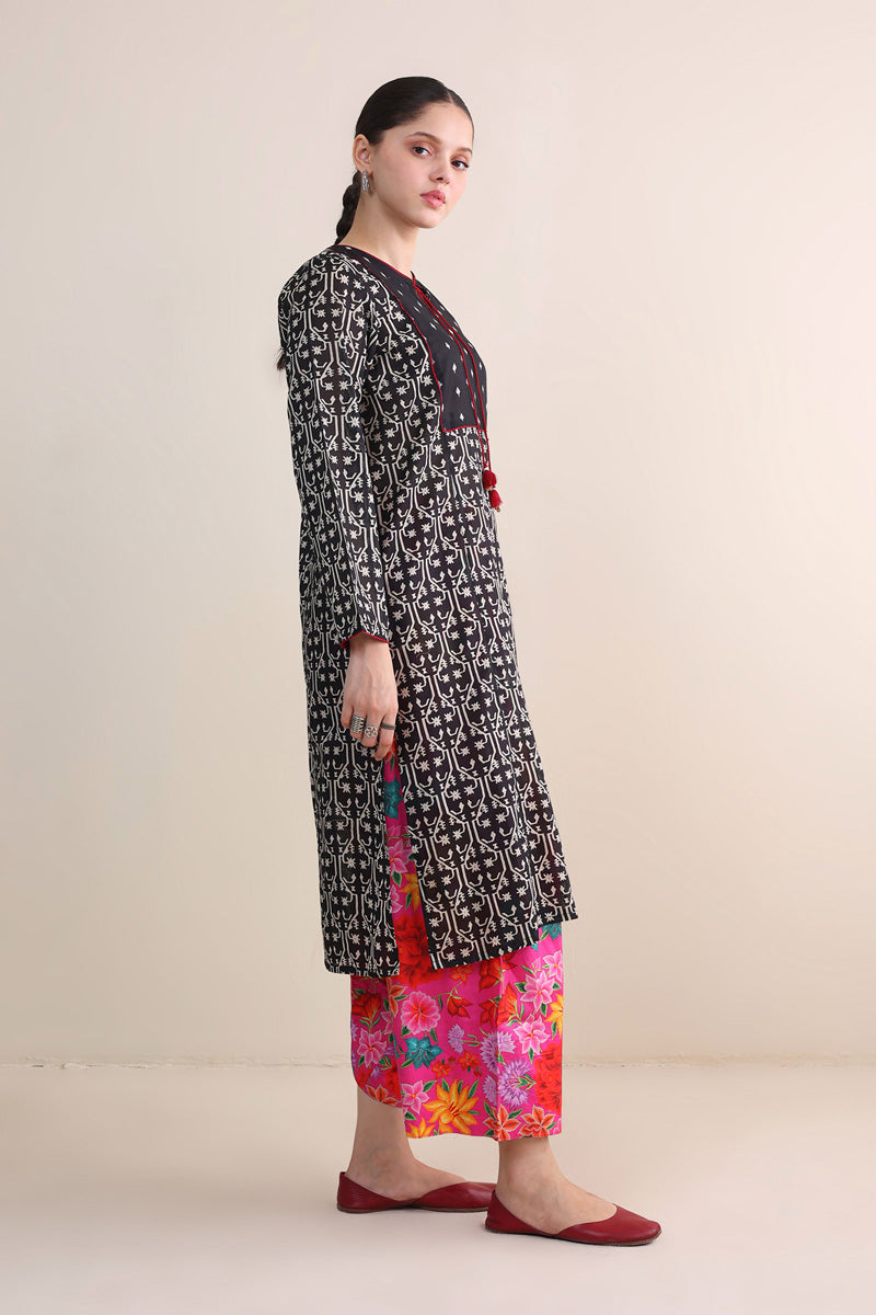 Dhakai Print Blocked Kurta