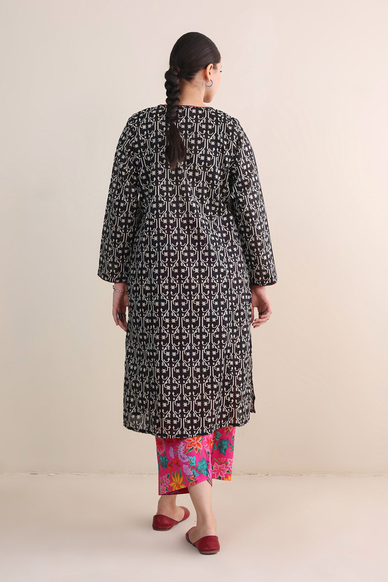 Dhakai Print Blocked Kurta