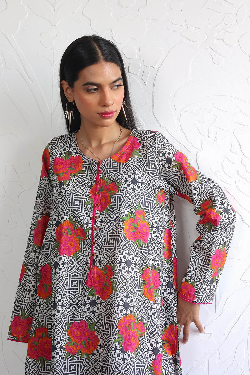 Tilework Printed Suit