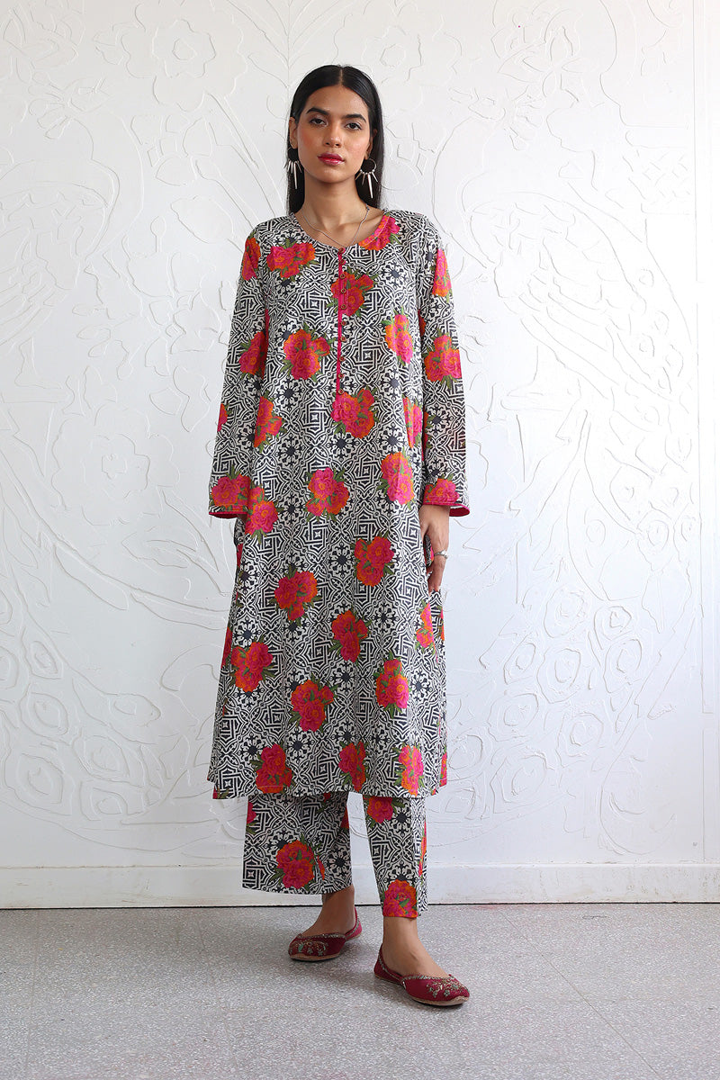 Tilework Printed Suit