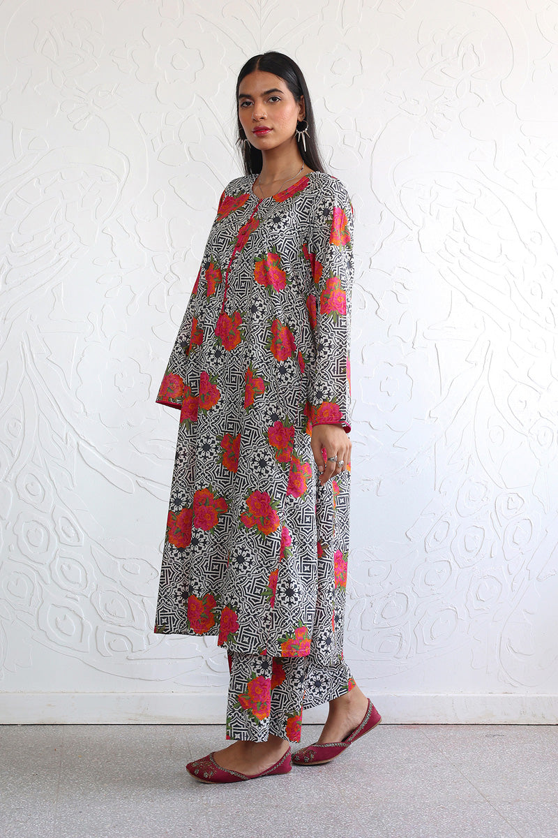 Tilework Printed Suit