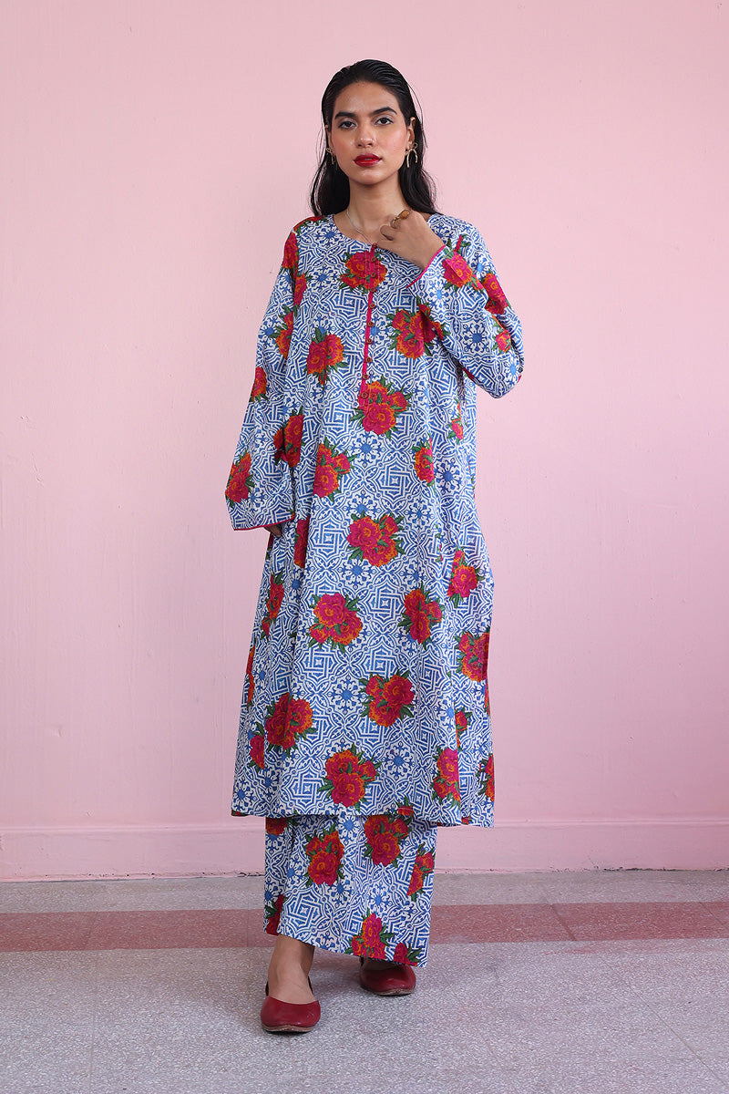 Tilework Printed Suit