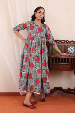 Tilework Tiered Dress