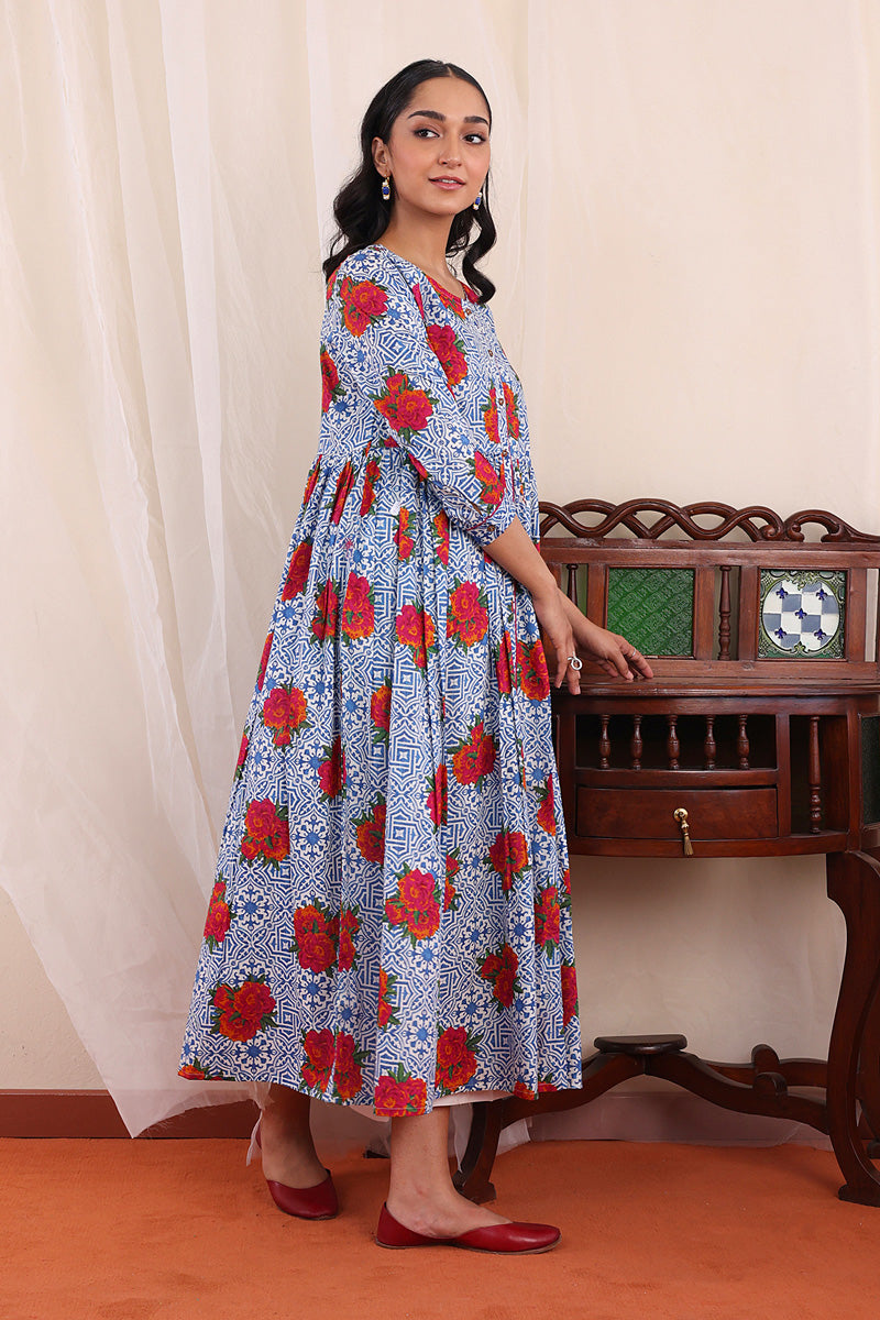 Tilework Tiered Dress