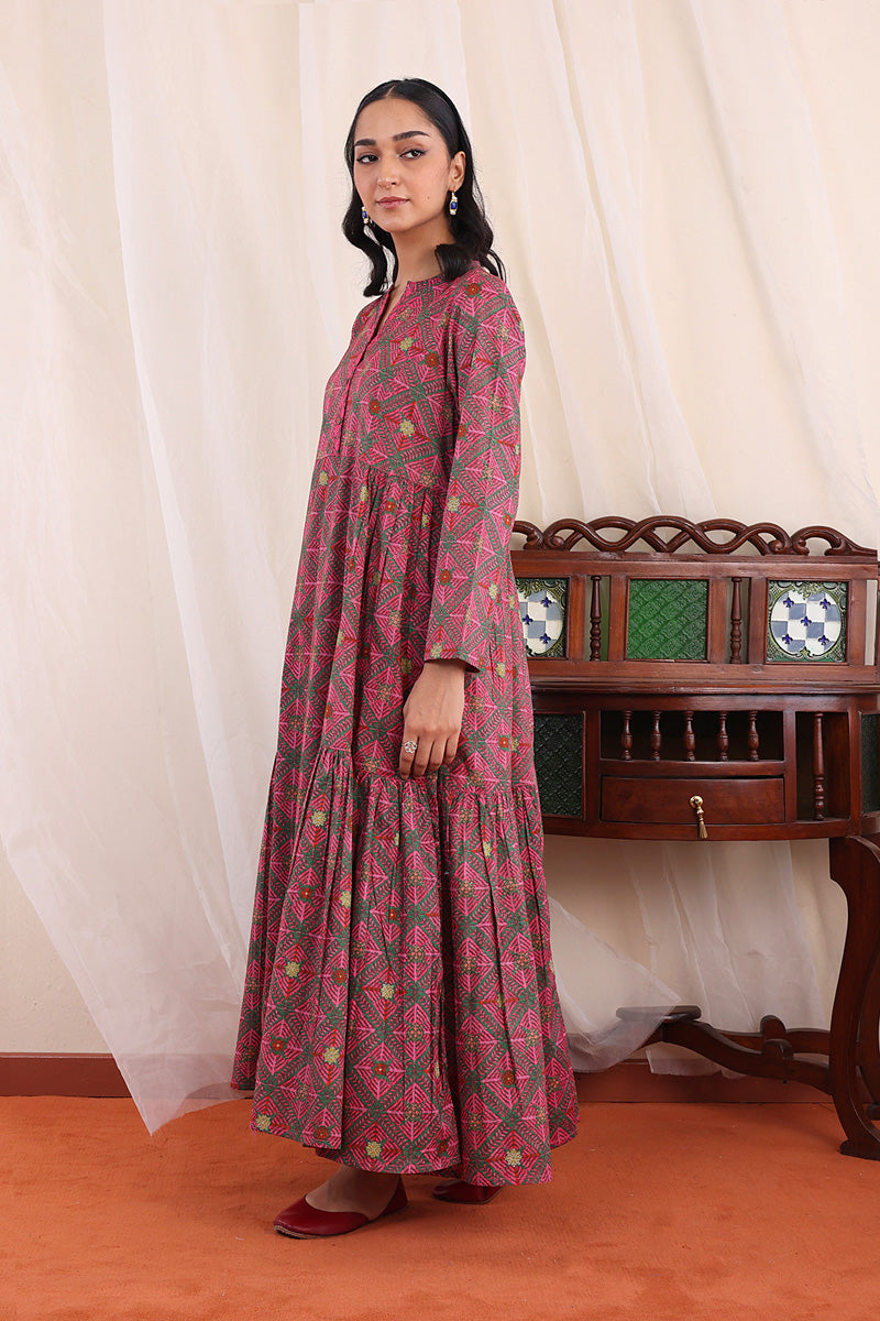 Phulkari Tiered Dress