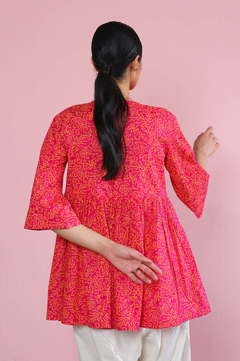 Sherbet Peplum Top