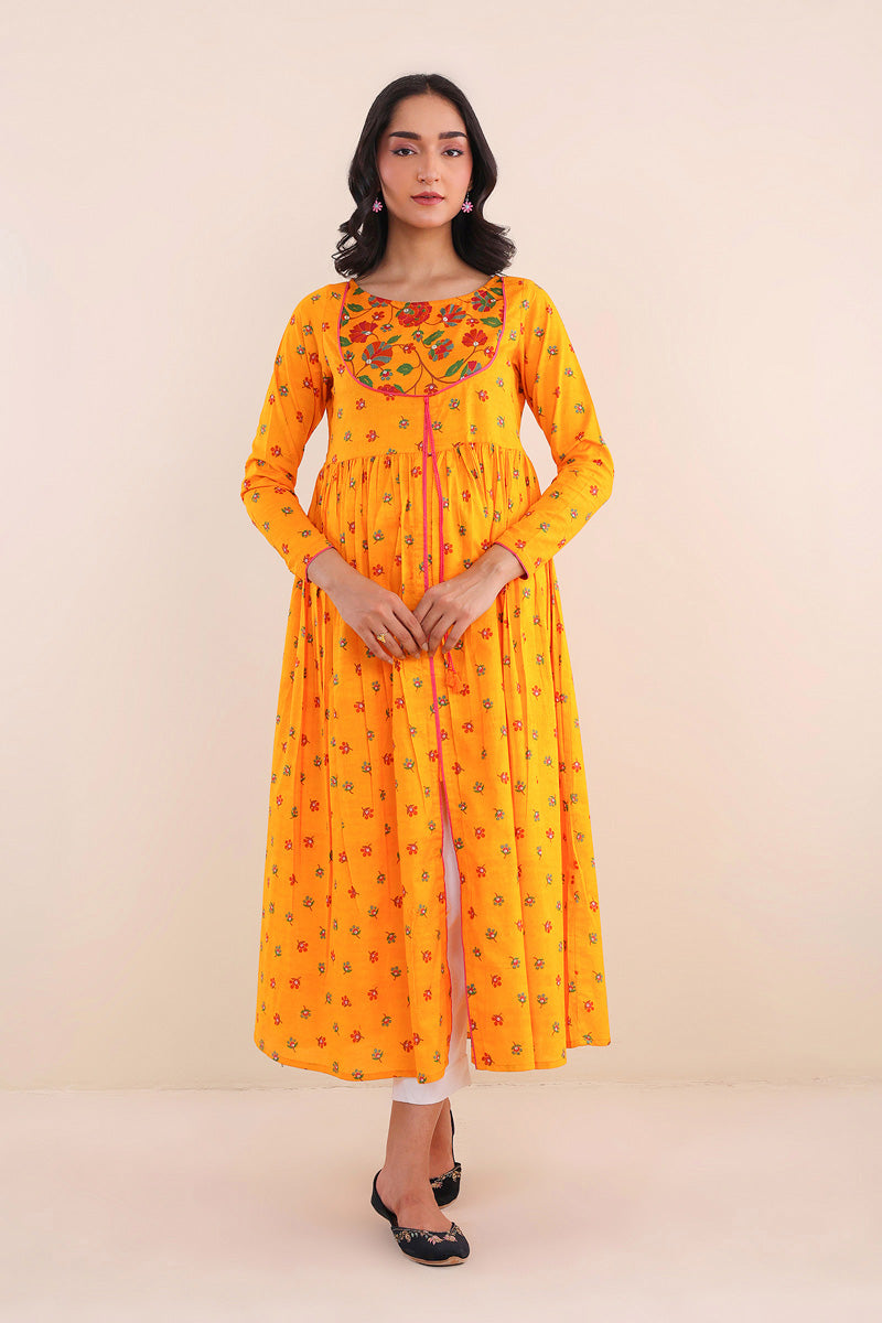 Paithani Print Blocked Dress