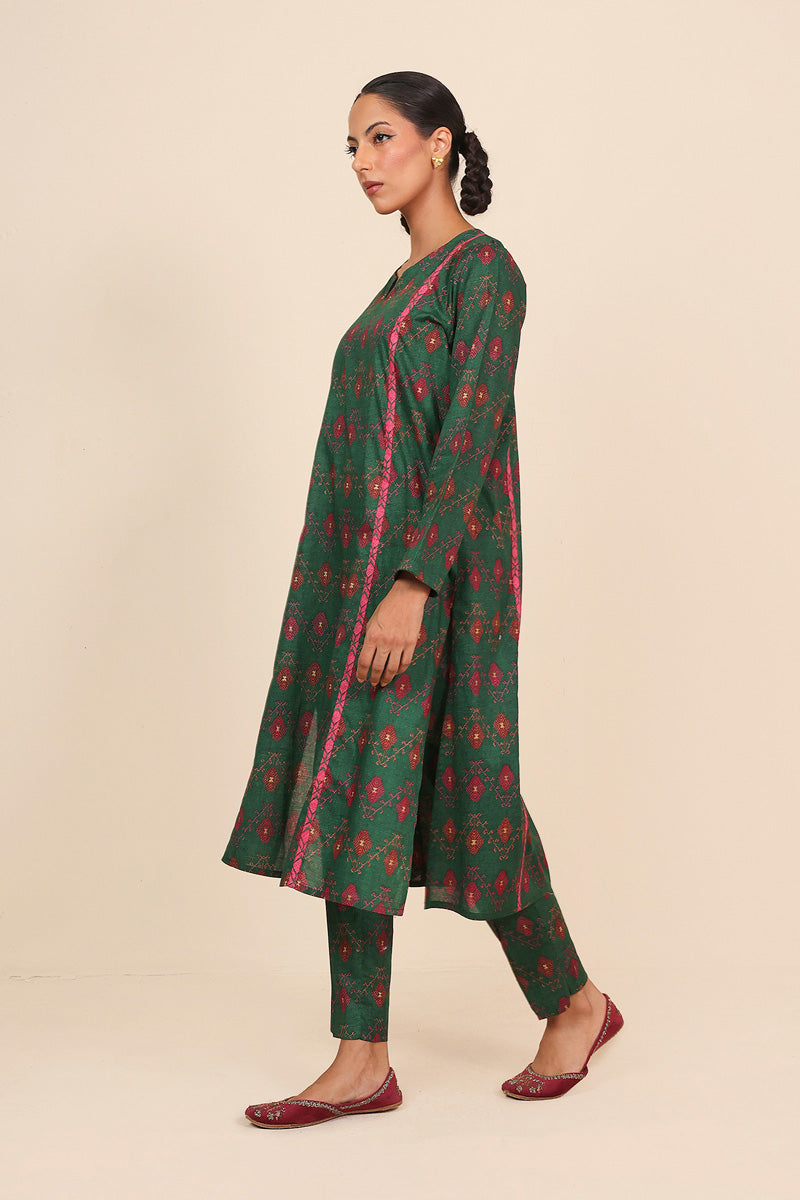 Panelled Phulkari 2 Piece