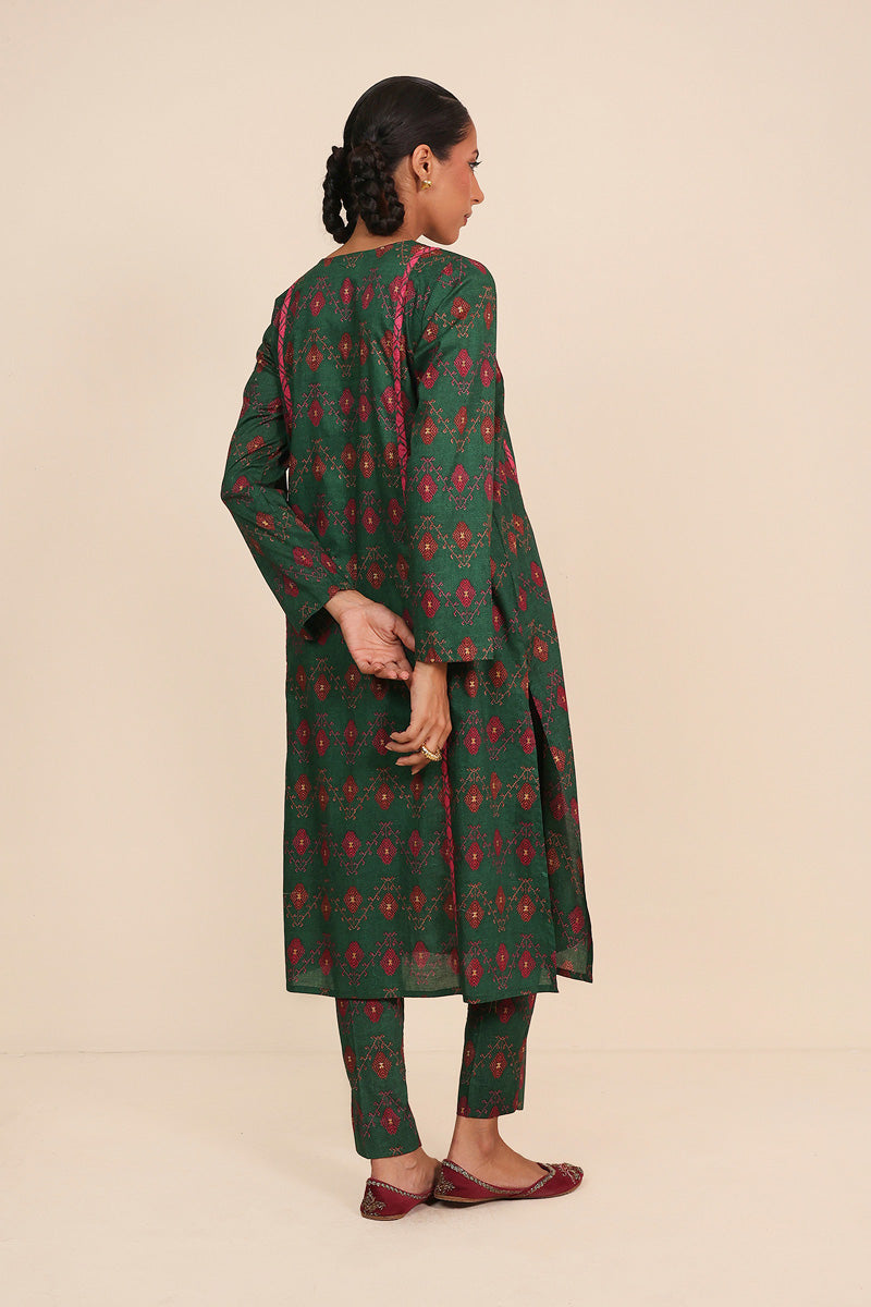 Panelled Phulkari 2 Piece