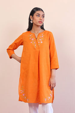 Sunehri Phool Embroidered Kurti