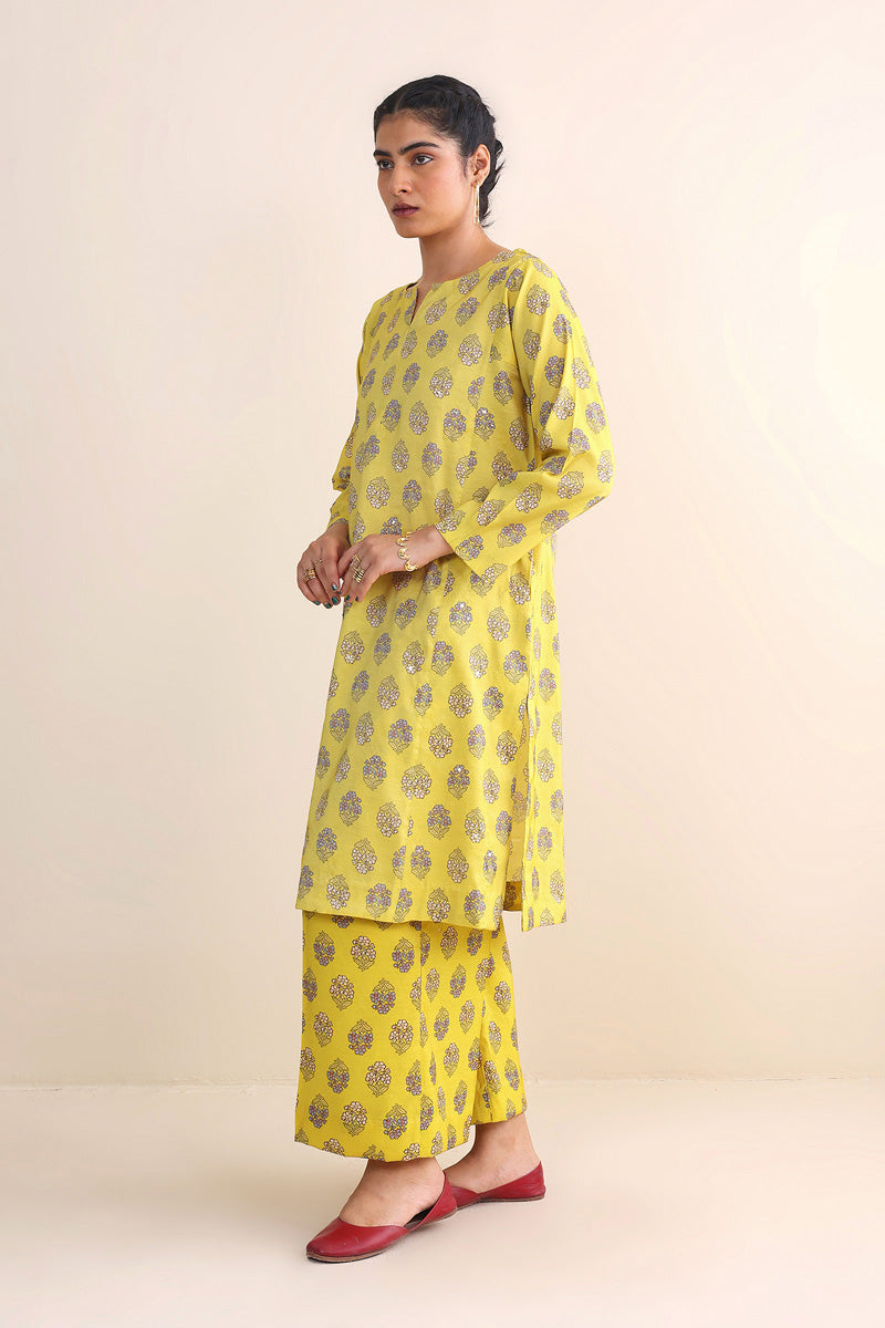 Gulkand Chartreuse Kurta