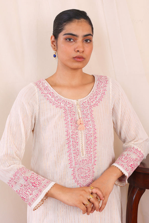 Jahanaara Embroidered 2-Piece Suit