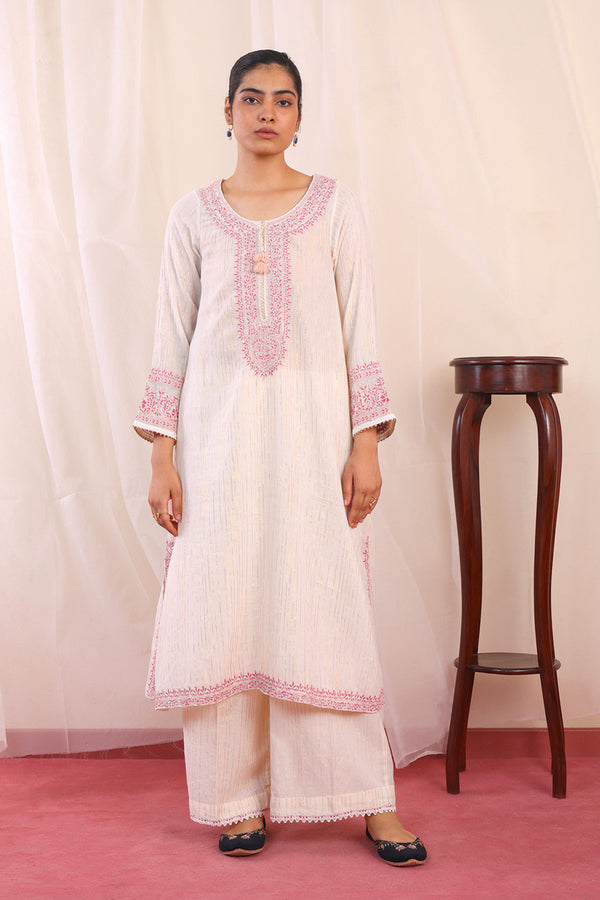 Jahanaara Embroidered 2-Piece Suit