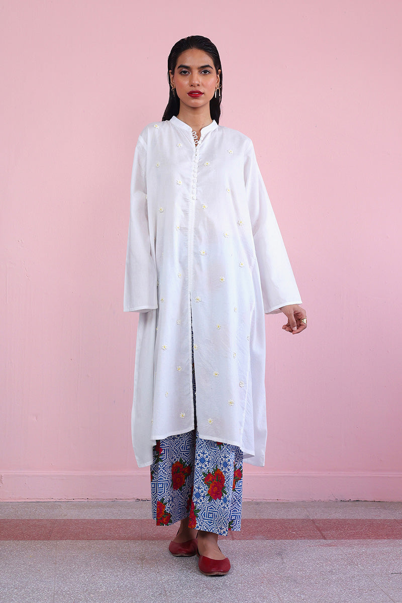Spring Florets Hand Embroidered Shirt