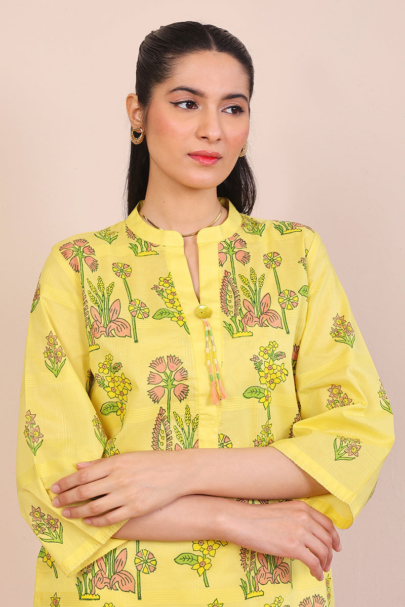 Tropic Splendour Blockprinted Kurta