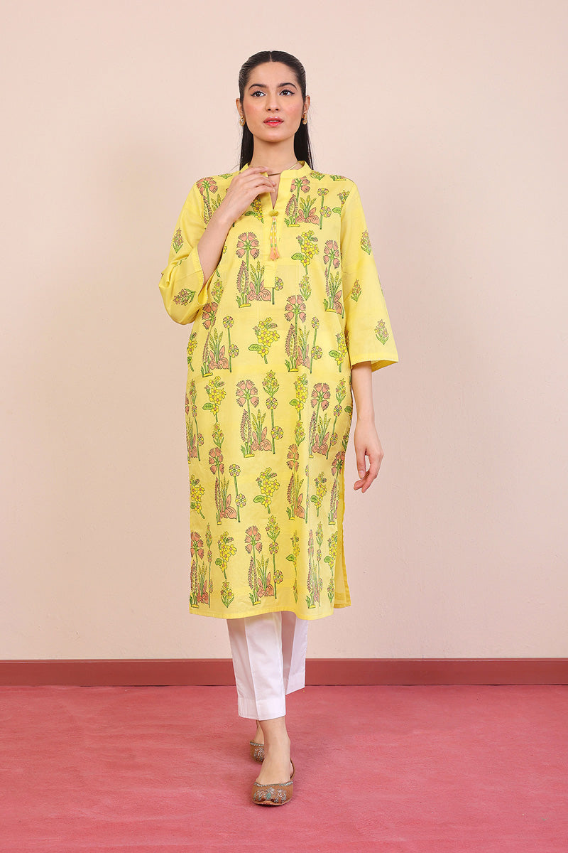 Tropic Splendour Blockprinted Kurta