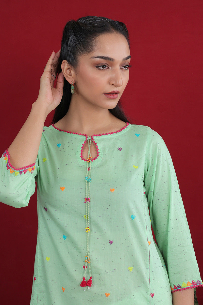 Women-Stitched-Green-Hearty-Sundara-Lawn-Shirt