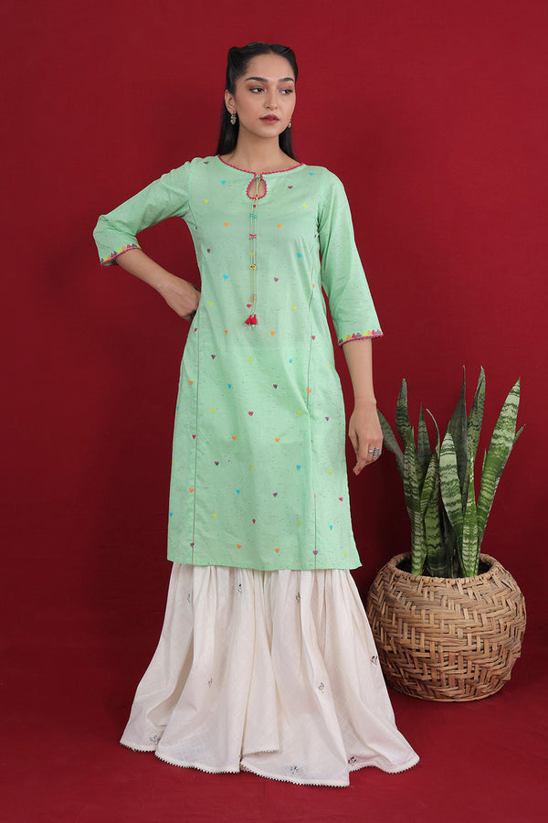 Women-Stitched-Green-Hearty-Sundara-Lawn-Shirt