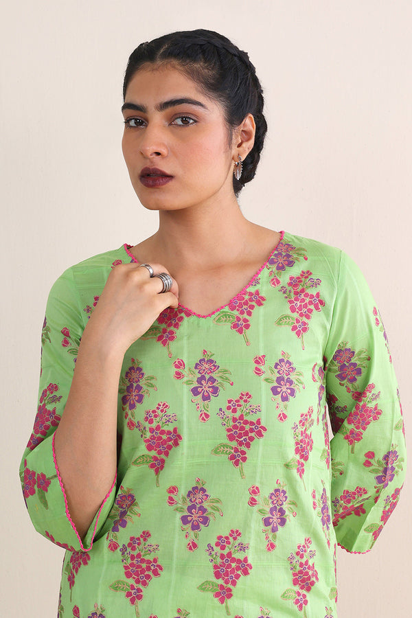 Tropic Splendour Handblocked Kurta