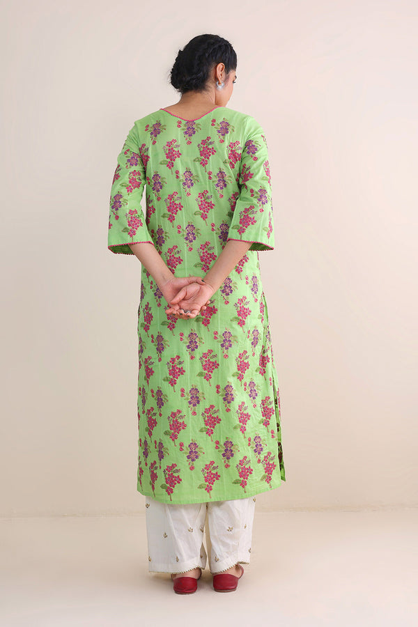 Tropic Splendour Handblocked Kurta