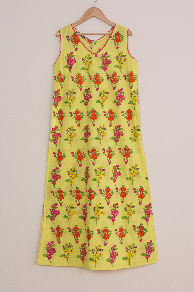 Tropic Splendour Handblock Printed Kurta