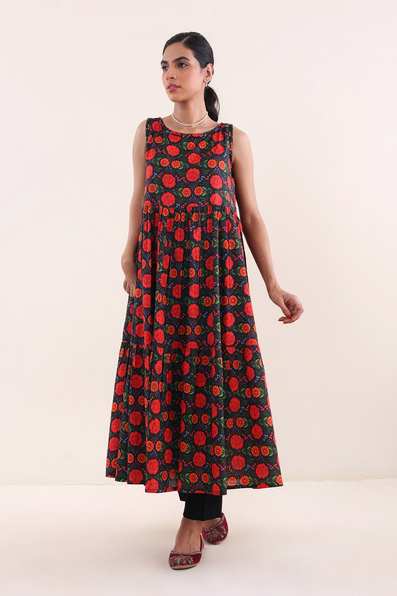 Kitsch Tales Flared Sleeveless Dress