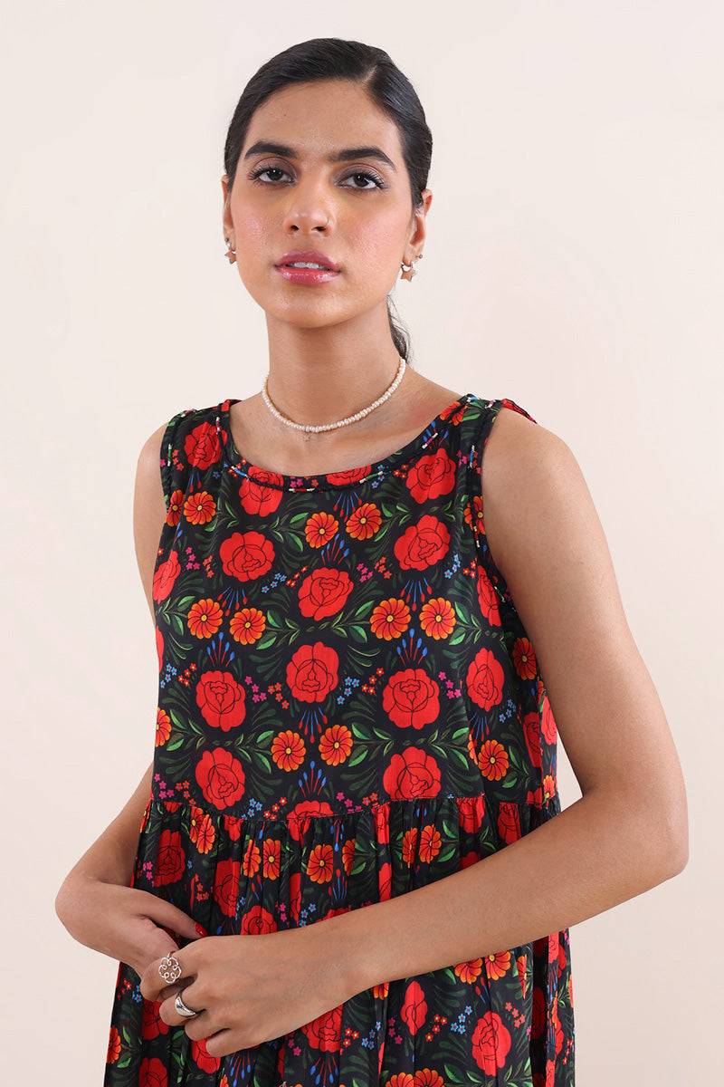 Kitsch Tales Flared Sleeveless Dress